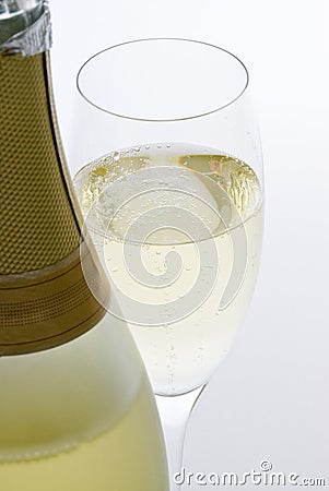White Sparkling Wine Stock Photo