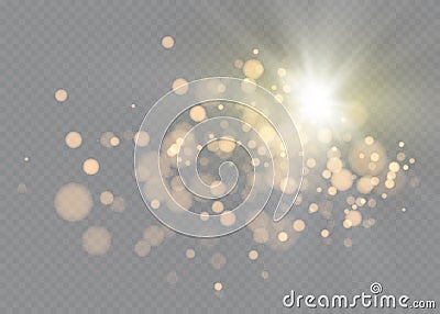 White sparks glitter special light effect. Vector sparkles on transparent background. Christmas abstract pattern Vector Illustration