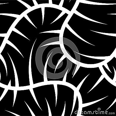 White spikes on black in a seamless pattern Vector Illustration