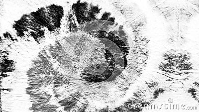 White Spiral Tie Dye Batik. Swirl Watercolor Splash. Watercolor Print. Black Hard Grunge. Monochrome Pattern. Brush Border. Spiral Stock Photo