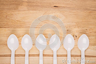 White spoon background Stock Photo