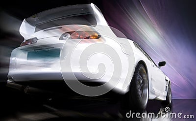 White sport car Stock Photo