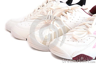 White sport shoes Stock Photo