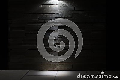 White spot on wall Stock Photo