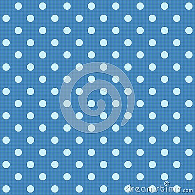 White spotted blue fabric. Stock Photo