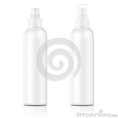 White sprayer bottle template. Vector Illustration