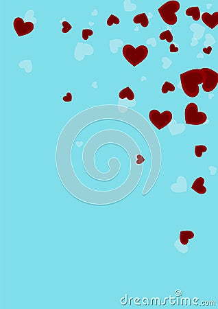 White Spread Vector Hearts Wallpaper. Birthday Vector Illustration