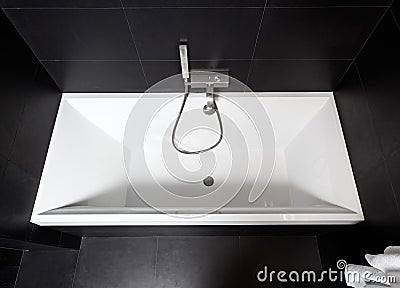 White square bathtub Stock Photo