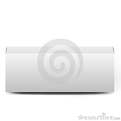 White square paper box. Vector Illustration