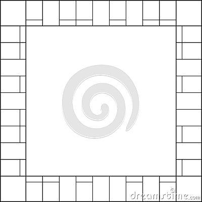 White customizable design of a table game board, family game of investments and money risk Stock Photo