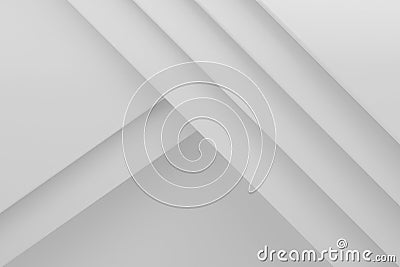 White stack paper material layer background 3d render Stock Photo