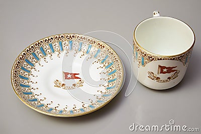 White Star Line demitasse cup and saucer Editorial Stock Photo