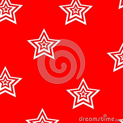 White stars on red background repetition cards backgrounds Stock Photo