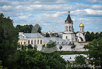 White stone church, Vladimir, Russia Stock Photo