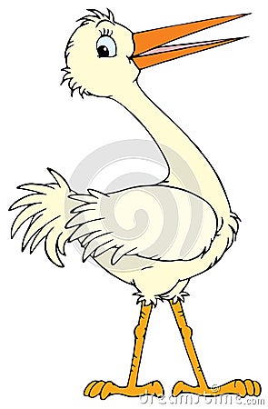 White Stork (vector Clip-art) Stock Photography - Image: 3430282