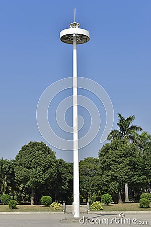 White street lamp,street light,street lighting,road lamp Stock Photo