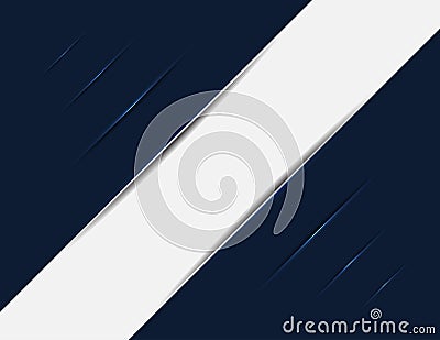 White Striped on Black Trace background Vector Illustration