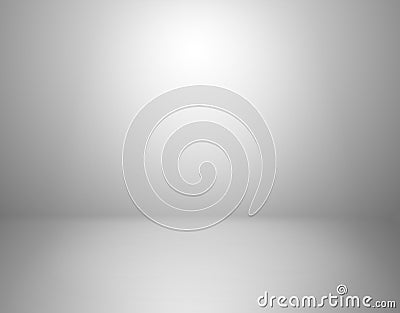 White studio background. Empty gray room, blank product display backdrop with shadow vector indoor 3d template Vector Illustration