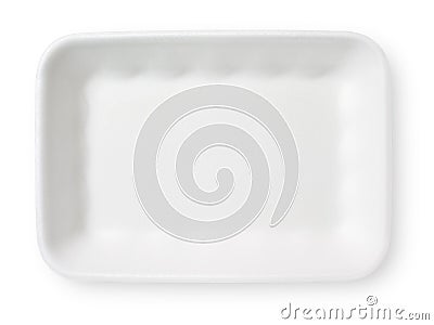 White styrofoam food tray Stock Photo