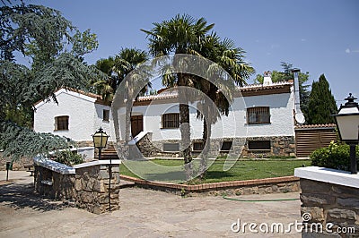 White sunny spanish villa Stock Photo