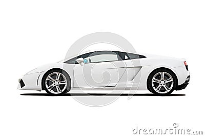 White supercar Stock Photo