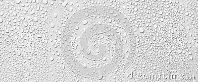 White surface with water drops as background, banner design Stock Photo