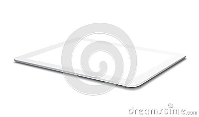 White Tablet PC Vector Illustration