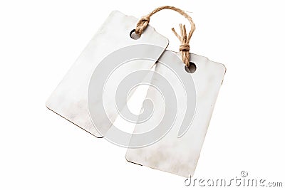 White Tag and Vintage Tag Authentic and Timeless Labels. Generative AI Stock Photo