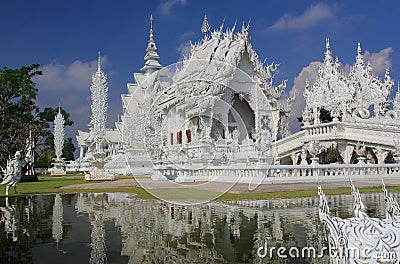 White Temple in Chiang Rai Stock Photo