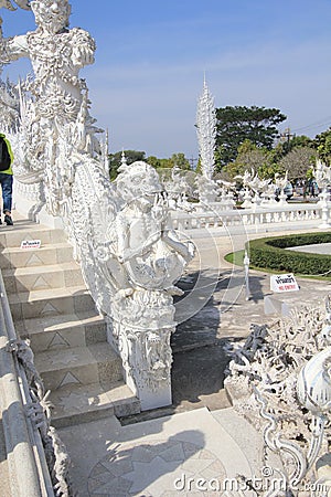 White Temple, Wat Rong Khun in Chiang Rai, Thailand Editorial Stock Photo