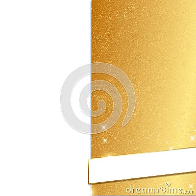 White text bar Glod background. Stock Photo