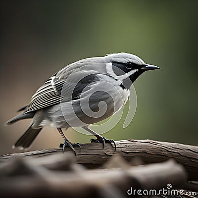 White-throated wagtail, Motacilla alba. generative ai Stock Photo