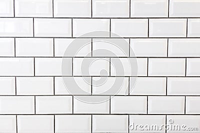 White tile wall Stock Photo