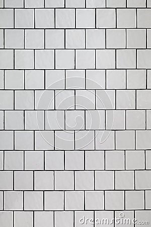 White tile wall. Stock Photo