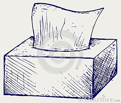 White tissue box Vector Illustration