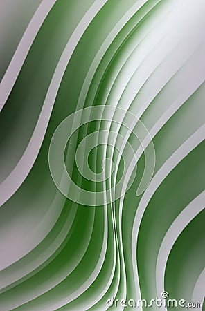 White to green wavy gradient with a gray tint. Stock Photo