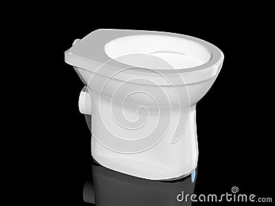 White toilet bowl Cartoon Illustration