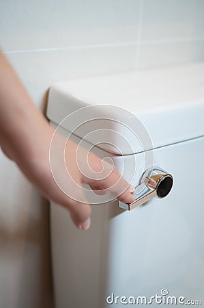 White toilet. Stock Photo