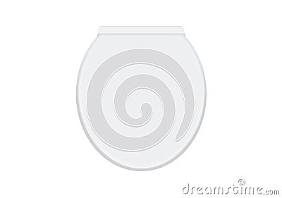 White toilet bowl cover Vector Illustration