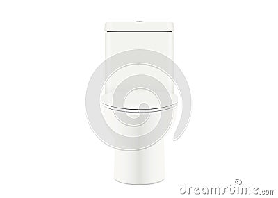 White toilet bowl open cover Vector Illustration