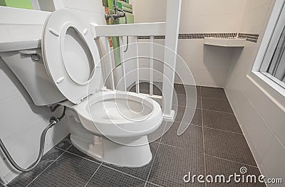 White toilet bowl Stock Photo