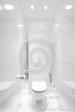 White Toilet Stock Photo