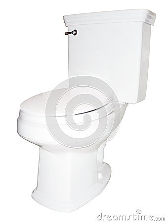 White toilet isolated Stock Photo