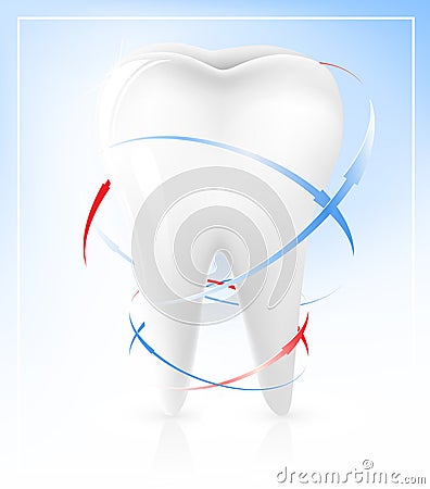 White tooth Vector Illustration