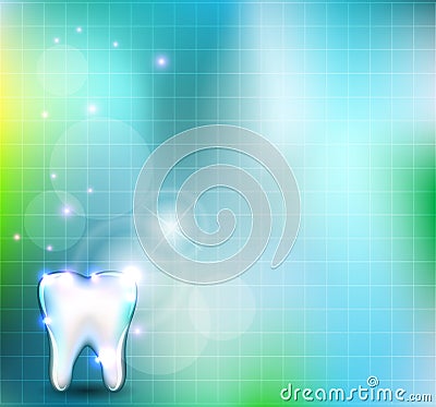 White tooth background Vector Illustration