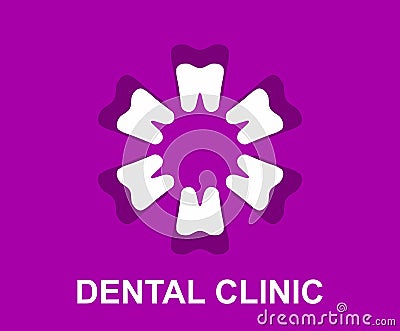 Flower dental clinic 1 Vector Illustration