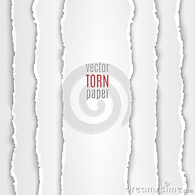 White torn paper Vector Illustration