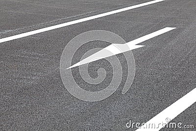 White traffic arrow Stock Photo