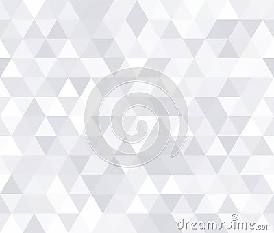 White Triangular Mosaic vector Abstract Seamless Pattern Vector Illustration