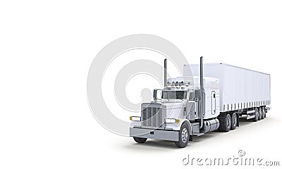 White truck for transportation. logistics and transportation concept Stock Photo